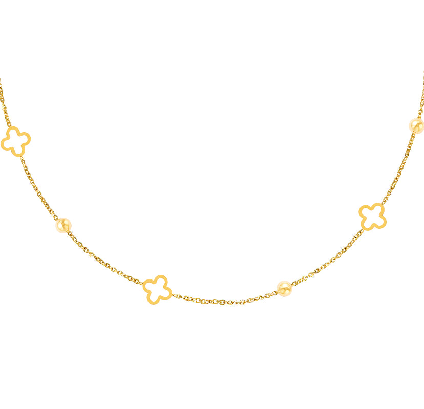 waterproof sweatproof jewellery | minimalist classic clover necklace